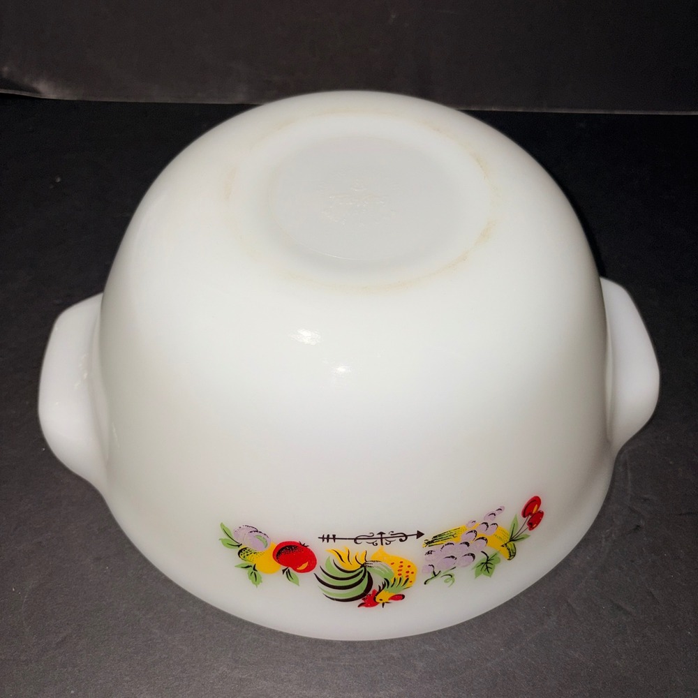 Vintage Anchor Hocking Fire King Chanticleer Milk Glass Mixing Bowl 11.75" x 10" - Picture 13 of 16